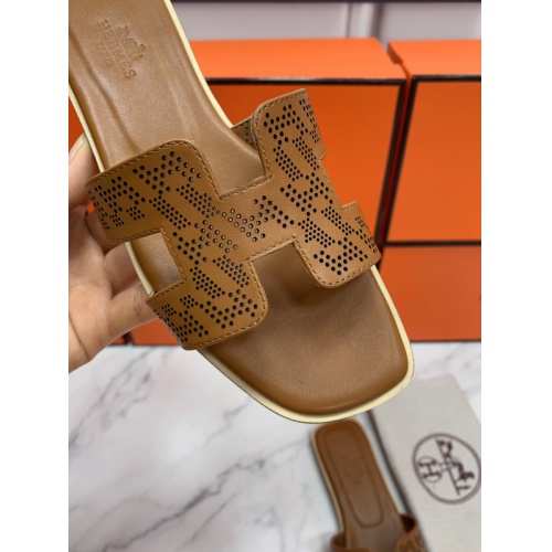 Replica Hermes Slippers For Women #862416 $56.00 USD for Wholesale