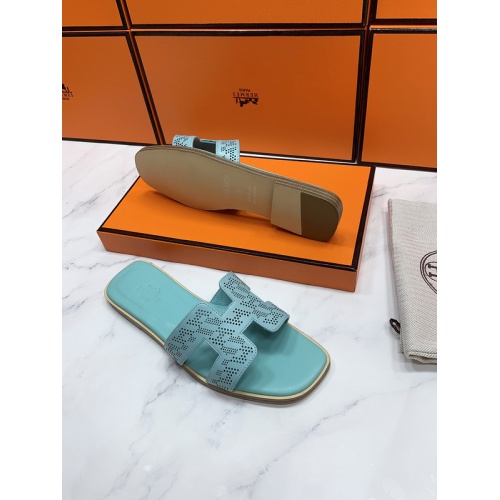 Replica Hermes Slippers For Women #862419 $56.00 USD for Wholesale