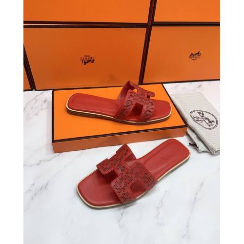 Replica Hermes Slippers For Women #862425 $56.00 USD for Wholesale