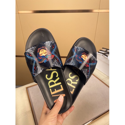 Replica Versace Slippers For Men #862437 $48.00 USD for Wholesale