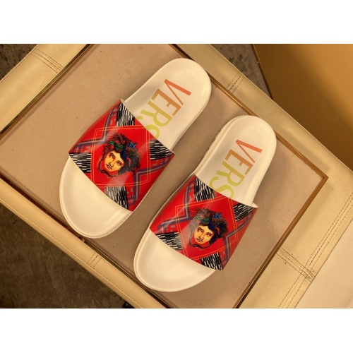 Replica Versace Slippers For Men #862440 $48.00 USD for Wholesale
