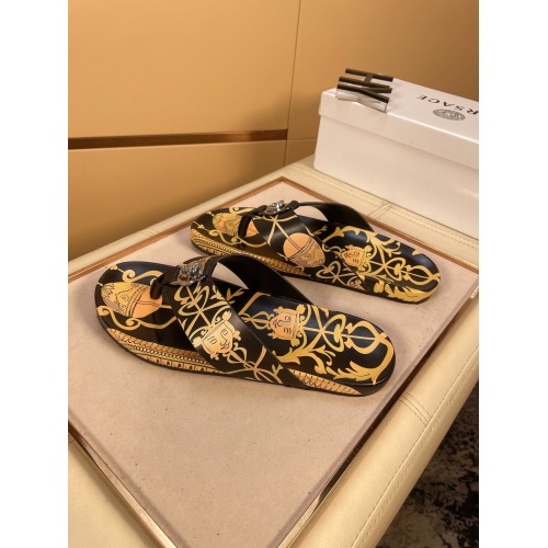 Replica Versace Slippers For Men #862441 $52.00 USD for Wholesale