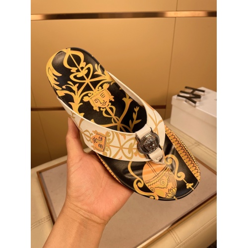 Replica Versace Slippers For Men #862442 $52.00 USD for Wholesale