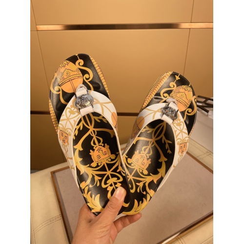 Replica Versace Slippers For Men #862442 $52.00 USD for Wholesale