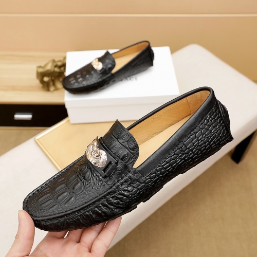 Versace Leather Shoes For Men #862454 $68.00 USD, Wholesale Replica Versace Leather Shoes