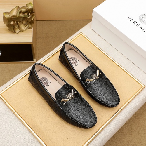 Replica Versace Leather Shoes For Men #862459 $68.00 USD for Wholesale