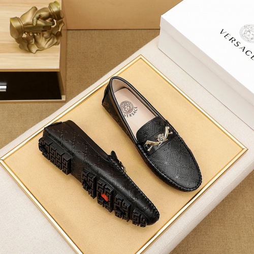 Replica Versace Leather Shoes For Men #862459 $68.00 USD for Wholesale