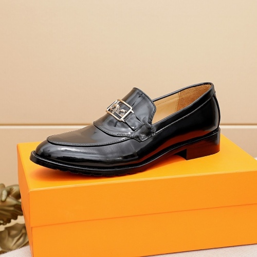 Replica Hermes Leather Shoes For Men #862473 $82.00 USD for Wholesale
