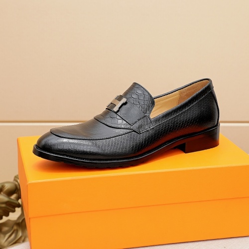 Replica Hermes Leather Shoes For Men #862474 $82.00 USD for Wholesale