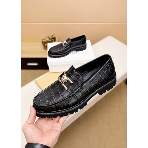 Replica Versace Leather Shoes For Men #862492 $82.00 USD for Wholesale