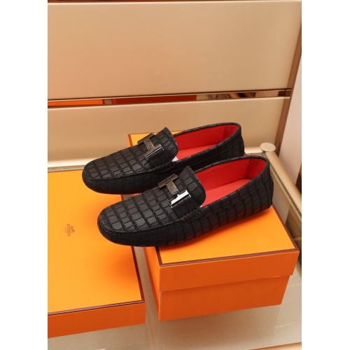 Replica Hermes Leather Shoes For Men #862653 $88.00 USD for Wholesale