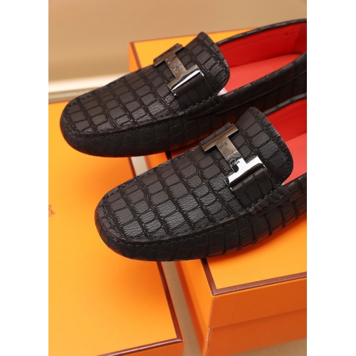 Replica Hermes Leather Shoes For Men #862653 $88.00 USD for Wholesale