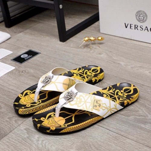 Replica Versace Slippers For Men #862692 $48.00 USD for Wholesale