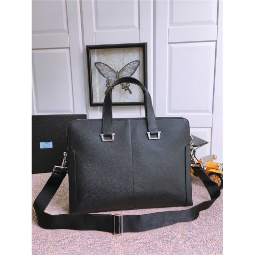 Replica Prada AAA Man Handbags #862712 $102.00 USD for Wholesale