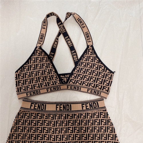 Replica Fendi Bathing Suits Sleeveless For Women #863242 $45.00 USD for Wholesale