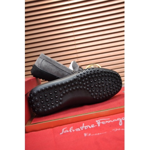 Replica Ferragamo Leather Shoes For Men #863476 $92.00 USD for Wholesale