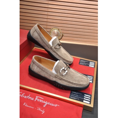 Ferragamo Leather Shoes For Men #863477 $92.00 USD, Wholesale Replica Salvatore Ferragamo Leather Shoes