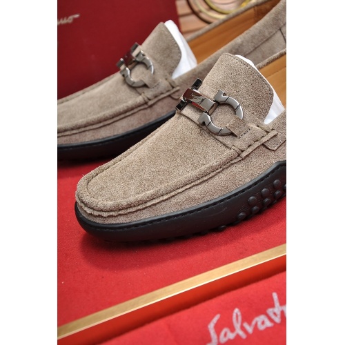 Replica Ferragamo Leather Shoes For Men #863477 $92.00 USD for Wholesale