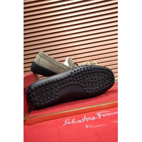 Replica Ferragamo Leather Shoes For Men #863478 $92.00 USD for Wholesale