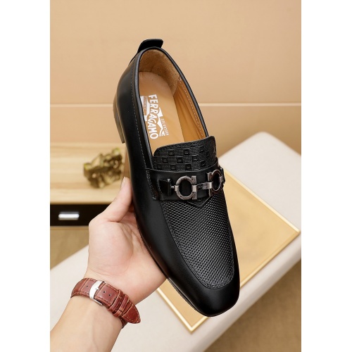Replica Ferragamo Leather Shoes For Men #863564 $82.00 USD for Wholesale