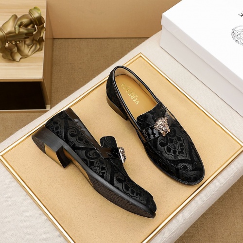 Replica Versace Leather Shoes For Men #863576 $80.00 USD for Wholesale