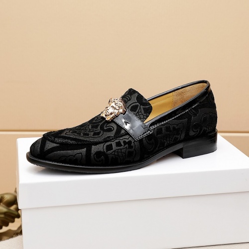 Replica Versace Leather Shoes For Men #863576 $80.00 USD for Wholesale