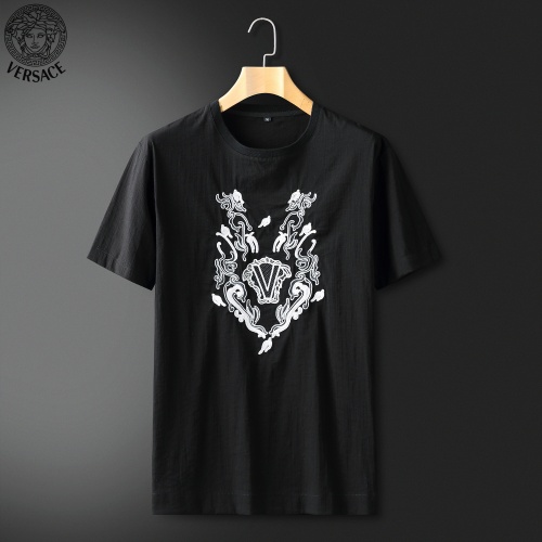 Replica Versace T-Shirts Short Sleeved For Men #863754 $85.00 USD for Wholesale