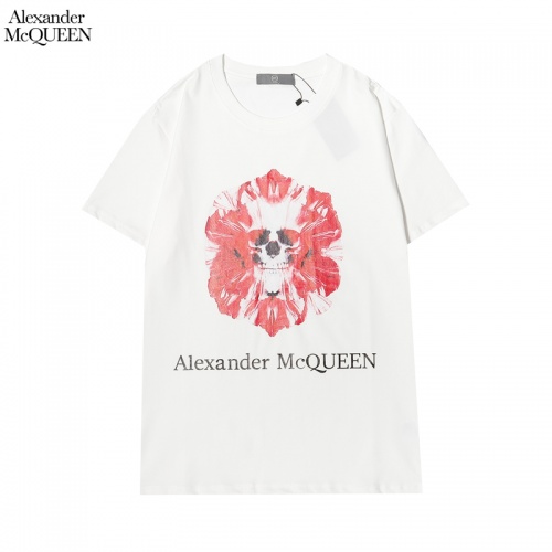 Alexander McQueen T-shirts Short Sleeved For Men #863891 $29.00 USD, Wholesale Replica Alexander McQueen T-shirts