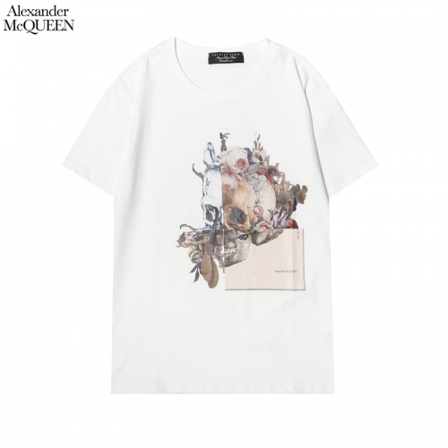 Alexander McQueen T-shirts Short Sleeved For Men #863897 $29.00 USD, Wholesale Replica Alexander McQueen T-shirts