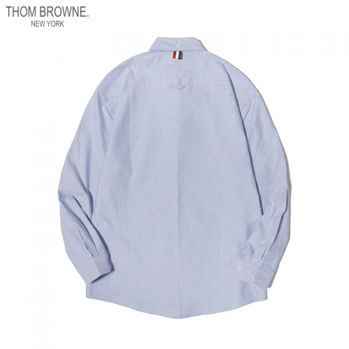 Replica Thom Browne TB Shirts Long Sleeved For Men #863946 $45.00 USD for Wholesale