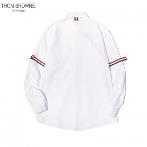 Replica Thom Browne TB Shirts Long Sleeved For Men #863948 $45.00 USD for Wholesale