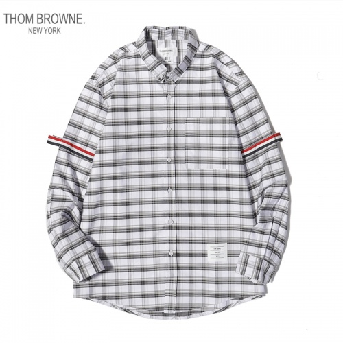 Thom Browne TB Shirts Long Sleeved For Men #863949 $48.00 USD, Wholesale Replica Thom Browne TB Shirts