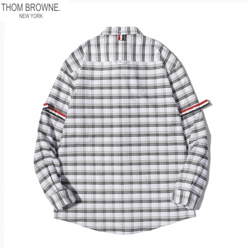 Replica Thom Browne TB Shirts Long Sleeved For Men #863949 $48.00 USD for Wholesale