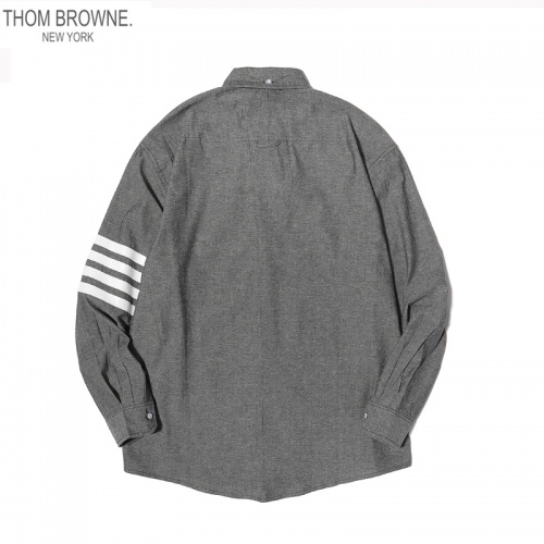 Replica Thom Browne TB Shirts Long Sleeved For Men #863950 $42.00 USD for Wholesale