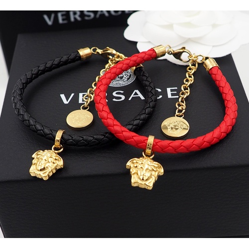 Versace Bracelet In Red For Unisex #864079 $29.00 USD, Wholesale Replica Versace Bracelets