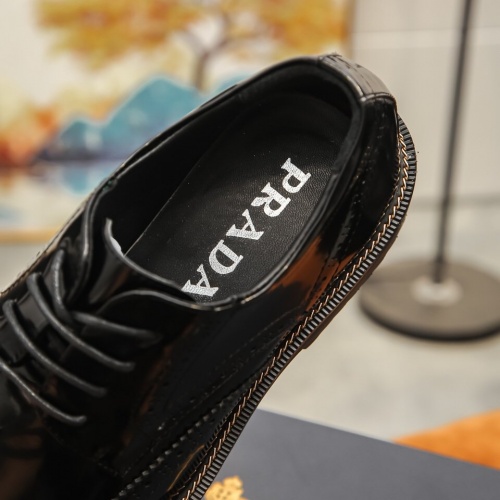 Replica Prada Leather Shoes For Men #864773 $85.00 USD for Wholesale