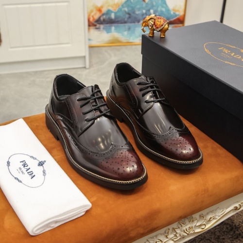 Prada Leather Shoes For Men #864774 $85.00 USD, Wholesale Replica Prada Leather Shoes