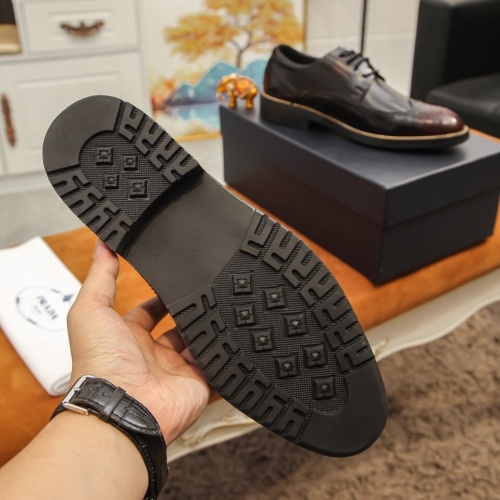 Replica Prada Leather Shoes For Men #864774 $85.00 USD for Wholesale