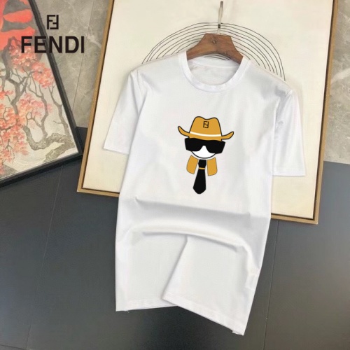 Fendi T-Shirts Short Sleeved For Men #864905 $25.00 USD, Wholesale Replica Fendi T-Shirts