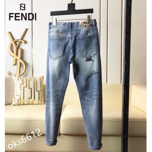 Replica Fendi Jeans For Men #864987 $48.00 USD for Wholesale