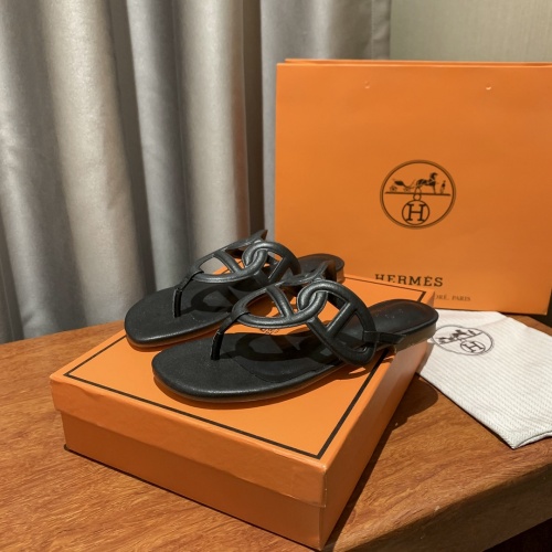 Replica Hermes Slippers For Women #865664 $52.00 USD for Wholesale
