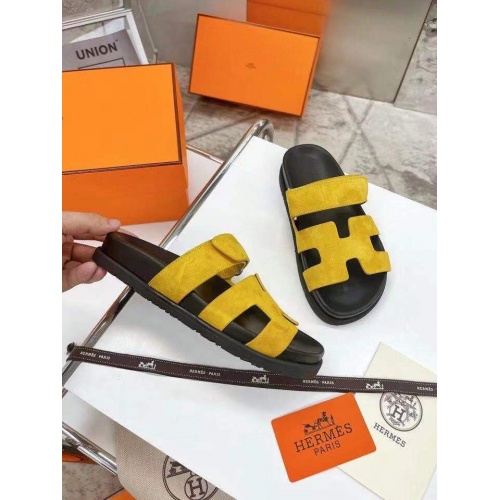 Replica Hermes Slippers For Women #865786 $60.00 USD for Wholesale