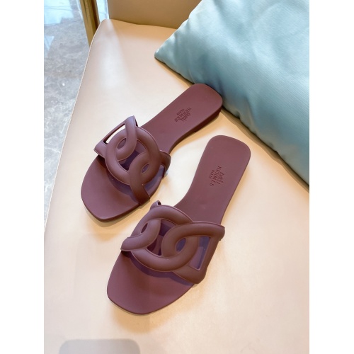 Replica Hermes Slippers For Women #866240 $29.00 USD for Wholesale