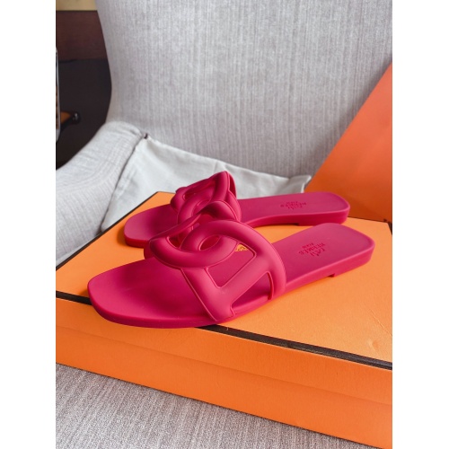 Replica Hermes Slippers For Women #866242 $29.00 USD for Wholesale