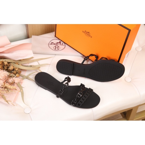 Replica Hermes Slippers For Women #866243 $29.00 USD for Wholesale