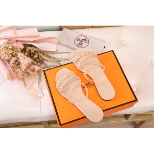 Replica Hermes Slippers For Women #866245 $29.00 USD for Wholesale