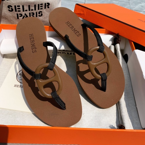 Replica Hermes Slippers For Women #866251 $36.00 USD for Wholesale