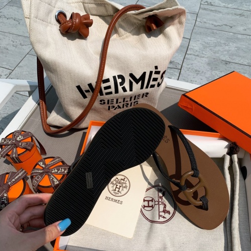 Replica Hermes Slippers For Women #866251 $36.00 USD for Wholesale