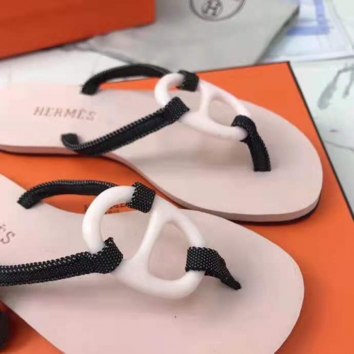 Replica Hermes Slippers For Women #866254 $36.00 USD for Wholesale