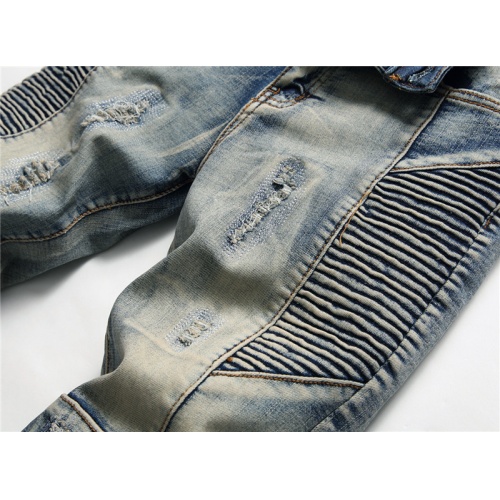 Replica Balmain Jeans For Men #867366 $48.00 USD for Wholesale